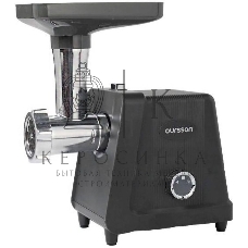 Мясорубка электрическая OURSSON MG3093/DG темно-серый, 800 Вт, 1.8 кг/мин, реверс, металлический лоток, насадки - 5