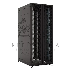 Шкаф серверный ПРОФ напольный 42U (800 1200) двери двойные перф. 2 шт., черный, в сборе