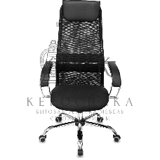 Кресло руководителя Бюрократ CH-607SL TW-01 Neo Black черный, сетка/ткань с подголов. на колес. металл хром