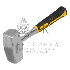 Кувалда Denzel 2 кг, цельнометаллическая, двухкомпонентная рукоятка