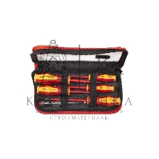 Набор диэлектрических отверток VDE из стали S2, НИО-06-S с профилями шлиц и крест, 6 шт.