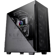Компьютерный корпус Thermaltake Divider 300 TG черный без БП ATX 2x120мм 2xUSB 3.0 1xUSB3.1 audio front door bott PSU
