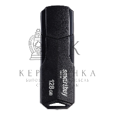 Флешка USB Smartbuy CLUE black (SB128GbCLU-K3), 128Gb, USB 3.1, R/W 40/25, черный
