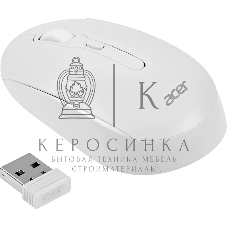 Мышь беспроводная Acer OMR308 белый, 1600 dpi, радиоканал, Bluetooth, USB, кнопки - 4