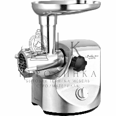 Мясорубка электрическая Pullman PL-PRO3500 серебристый, 3500 Вт, 3.5 кг/мин, реверс, металлический лоток, насадки - 8