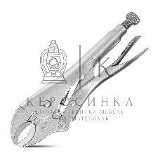 Зажимные клещи с изогнутыми губками Deli DL0381 200мм, рабочий ход 55мм, регулировочный винт