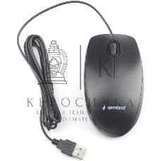 Мышь проводная Gembird MOP-200 черный, 1000 dpi, USB, кнопки - 3