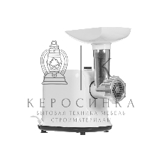 Мясорубка электрическая Sakura SA-6420SW белый, 1500 Вт, 1.4 кг/мин, реверс, защита от перегрузки, насадки - 4