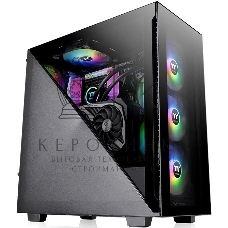 Компьютерный корпус Thermaltake Divider 300 TG ARGb черный без БП ATX 2x120мм 2xUSB 3.0 audio front door bott PSU