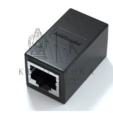 Модуль RJ-45 (F) <->RJ-45(F),FTP, проходной, ABS пластик, черный, cat.5e VCOM CT251S