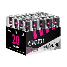 Элемент питания алкалиновый LR6 Alkaline Pack-20 (уп.20шт) ФАZА 5028098, 1.5 В