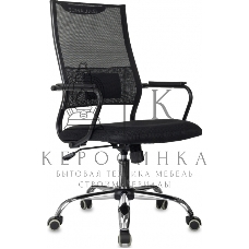 Кресло руководителя Бюрократ CH Balance SL черный Elastic-102 сетка/ткань крестов. металл хром