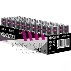 Элемент питания JazzWay LR03 (AAA) алкалиновая уп. 40 шт. ФАZА Alkaline Pack-40