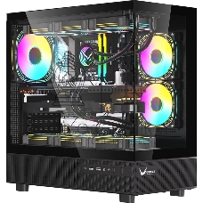Компьютерный корпус AeroCool/Formula Crystal Z8 COSMIC черный без БП ATX 3x120мм 5x140мм 1xUSB 2.0 1xUSB 3.0 1xUSB3.1 audio bott PSU