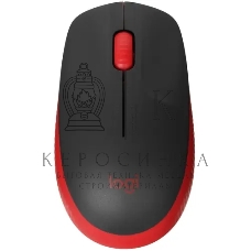 Мышь беспроводная Logitech M190 черный/красный, 1000 dpi, радиоканал, USB, кнопки - 3