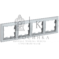 Рамка 4-местная IEK BRITE РУ-4-БрА (BR-M42-K47) алюминий