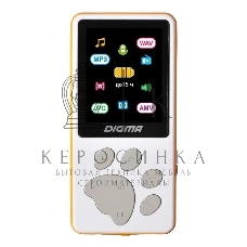 Плеер Hi-Fi Flash Digma S4 8Gb белый/оранжевый/1.8