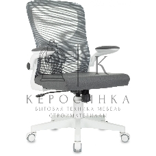 Кресло компьютерное Бюрократ ASTER N-W TW-04 Neo Grey темно-серый, сетка/ткань, крестов. пластик, пластик белый