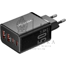 Сетевое зарядное устройство Vention на 4 порта GaN 50W USB (C+C+A+A) Черный