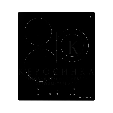 Варочная панель Kuppersberg, Hi-Light, High-Tech, 45 см, сенсорное управление, прямые края, таймер, автоматическое отключение, индикация остаточного тепла, черный