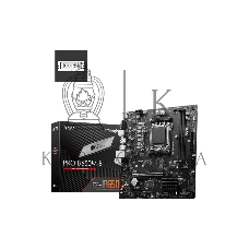 Материнская плата MSI PRO B650M-B, AM5, AMD B650, 2xDDR5, 4xSATA, 1xM.2, 1xPCI-E 4.0 x16, 1xPCI-E 4.0 x1, 1xHDMI, 1xVGA, 1x2.5Gb LAN, 2xUSB 2.0, 4xUSB 3.2 Gen 1, 3x3.5 мм, 7.1, Micro-ATX