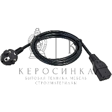 Шнур питания ITK PC-C19D-2M C19-Schuko проводник.:3x1.5мм2 2м 230В 16А (упак.:1шт) черный