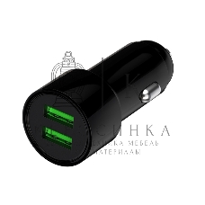 Автомобильное зарядное устройство Maxvi CCM-PS242 Plus T 2хUSB 2.4А + кабель Type-C 1м, черный