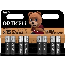 Элемент питания алкалиновый AA/LR6 (блист. 8шт) Basic Opticell 5051008