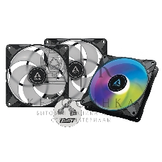 Комплект вентиляторов для корпуса Arctic P14 PWM PST A-RGB (3 шт.) черный, 140 мм, 1900 об/мин, 22.5 дБ, 4 pin