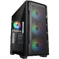 Компьютерный корпус Cougar Uniface X RGB V2 Black, 4x140мм ARGB PWM Fan, ARGB PWM Fan Hub, без БП, E-ATX