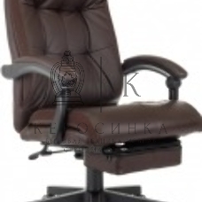 Кресло руководителя Бюрократ CH-824MSG-BF коричневый, эко.кожа/ткань, крестов. пластик, подст. для ног