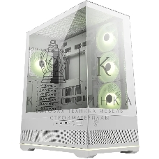 Компьютерный корпус MSI MAG Pano 110R PZ белый без БП ATX 6x120мм 7x140мм 2xUSB 3.0 1xUSB3.1 audio AirDuct bott PSU