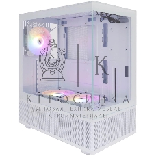 Компьютерный корпус 1STPLAYER MIKU Mi7-A белый, ATX, 3x120мм LED fans