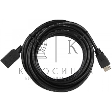 Кабель-удлинитель для HDMI ACD-DHHF1-50B HDMI 1.4, Golden Plated,19m/19f, HDMI extension, черный, 5м (74229)