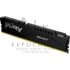 Оперативная память Kingston Fury Beast, DDR5, 16Gb (1x16Gb), 6000MHz, CL30, DIMM, с радиатором, черный