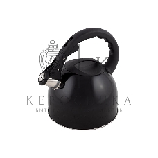 Чайник для плиты MALLONY MAL-042-N 2,5 литра, черный, со свистком (910088)