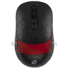 Мышь беспроводная Oklick 310MW черный/красный, 3200 dpi, радиоканал, USB, кнопки - 4
