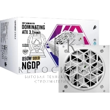 Блок питания 1STPLAYER NGDP HA-850BA4-WH, 850Вт, 80 PLUS Gold, 120мм, модульный, белый