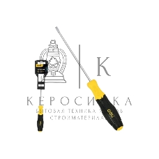 Отвертка шлицевая Deli DL6361001N 6х100мм сталь Cr-V, двухкомпонентная прорезиненная рукоять