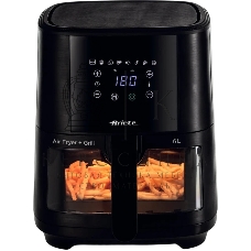 Аэрофритюрница Ariete Air fryer 4626/00 черный, 1300 Вт, 6 л, сенсор, 8 программ