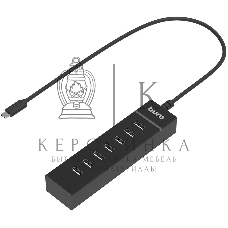 Разветвитель USB-C Buro BPH-C-P107 7порт. черный
