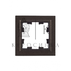 Рамка 1-местная IEK BRITE РУ-1-БрТБ темная бронза