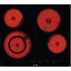 Варочная панель Gorenje ECT642BCSCE, 59 см, Hi-Light, 4 конфорки, таймер, сенсорное управление, шлифованный передний край, PowerBoost, дисплей, блокировка от детей, черный