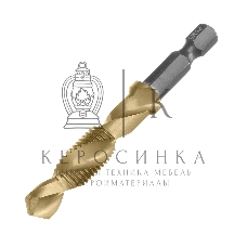 Сверло-метчик Denzel М10 х 1,25 мм, Р6М5