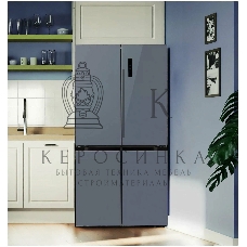 Холодильник LEX LCD505GbGID серый трехкамерный 321/144л морозилка снизу, No Frost, Side by Side