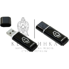 Флешка USB Smartbuy Glossy series black (SB4GbGS-K), 4Gb, USB 2.0, R/W 25/15, черный