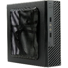 Компьютерный корпус Slim Case Powerman ME100S-BK front fan 4cm, 120W adapter, Mini ITX, VESA