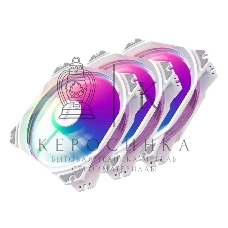 Комплект вентиляторов для корпуса Alseye M120-PWA KIT белый, 120 мм, 1700 об/мин, 33.8 дБ, 4 pin
