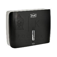 Диспенсер бумажных полотенец Puff-5145Bl черный, с замком, ABS-пластик