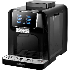 Кофемашина автоматическая Kitfort КТ-7424 черный, исп. кофе - зерновой, 1,5 л, 1480 Вт, 19 Бар
